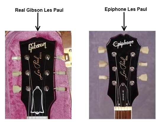 Difference between a Gibson Les Paul and or an Epiphone Les Pau picture